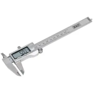 150mm Digital Vernier Calipers - Hardened & Tempered - LCD Display - Case