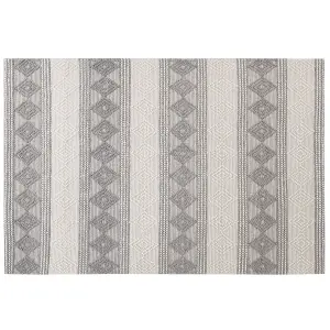 Wool Area Rug 160 x 230 cm Beige and Grey BOZOVA