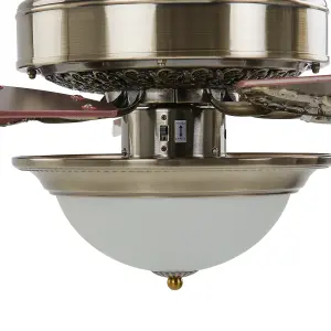 Ceiling Fan with Light Gold BEGEJ