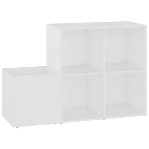 Berkfield Hall Shoe Cabinet White 105x35.5x70 cm Engineered Wood