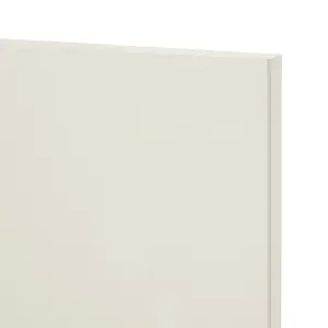 GoodHome Stevia Gloss cream Slab Tall larder Cabinet door (W)600mm (H)1467mm (T)18mm