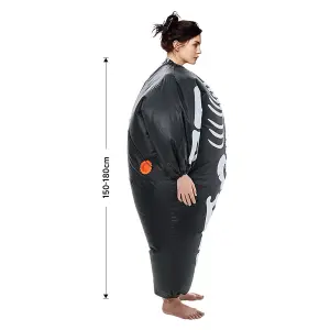 6ft Fancy Dress Up Halloween Skeleton Frame Inflatable Costume for Adult