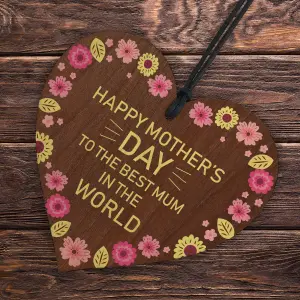 Red Ocean A Mothers Day Present For Mum  I love you mum present gifts  best mum ever in the world  handmade plaque presents