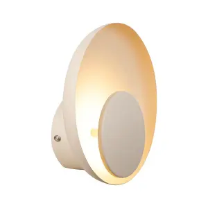 Nordlux Marsi Indoor Dimmable Wall Light in Beige (Height) 21cm