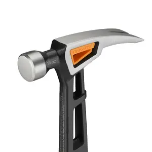 Fiskars 1020213 Anti Shock IsoCore Finishing Hammer 16oz Rip Claw 13.5 Inch