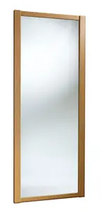 Spacepro Classic Shaker Oak effect Mirrored Sliding wardrobe door (H) 2220mm x (W) 914mm