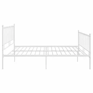 Berkfield Bed Frame White Metal 200x200 cm