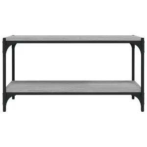 Berkfield TV Cabinet Grey Sonoma 80x33x41 cm Engineered Wood and Steel