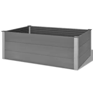 Berkfield Garden Raised Bed WPC 150x100x54 cm Grey