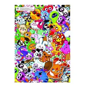 Moshi Monsters Characters Gift Wrap Sheets (Pack of 4) Multicoloured (One Size)