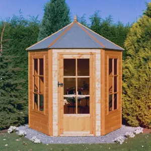 Shire Gazebo 7x7 ft & 2 windows Wooden Summer house - Assembly service included