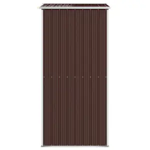 Berkfield Garden Shed Dark Brown 192x108x223 cm Galvanised Steel