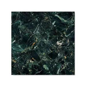 Deepest Green Quartz Effect Premium Glass Kitchen Splashback W900mm x H650mm