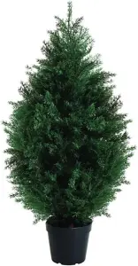 Artificial Conifer Tree 90 cm Natural Wood Look Trunk UV Resist Indoor Outdoor