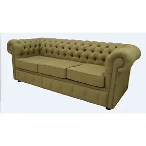 Chesterfield Handmade Arnold 3 Seater Glamis Goldcrest Wool Sofa In Classic Style