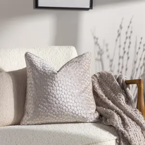 Hoem Lanzo Cut Velvet Piped Feather Rich Cushion