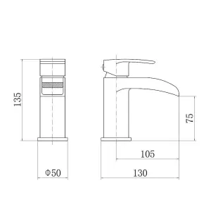 Rinse Bathrooms Chrome Basin Taps Waterfall Round Bathroom Sink Taps Mixers Cloakroom Brass with Hoses