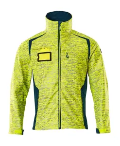 Mascot Accelerate Safe Softshell Jacket with Reflectors (Hi-Vis Yellow/Dark Petroleum)  (XXXX Large)