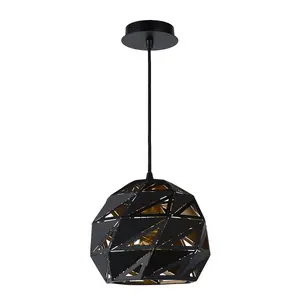 Lucide Malunga Modern Pendant Light 25cm - 1xE27 - Black