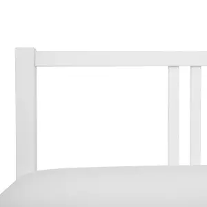 Wooden EU Super King Size Bed White VANNES