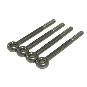 Stainless Steel Eyebolt DIN 444 6MM X 45MM - Pack of 4 (Marine Grade Metric Eye Bolt)