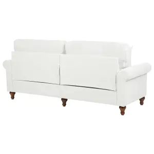 Fabric Living Room Set White GINNERUP