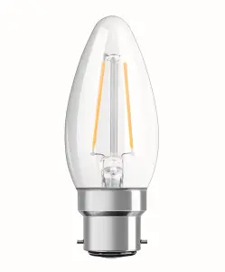 GE 2.5w BC 2700k Clear LED Filament Candle Bulb - Extra Warm White