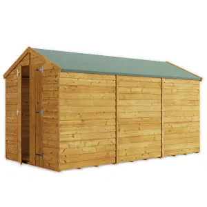 BillyOh Keeper Overlap Apex Wooden Shed - 12x6 - Windowless