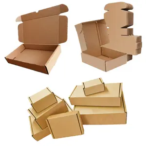 20 x Brown 7x5.5x2" Strong Single Wall Die Cut Packing Shipping Boxes