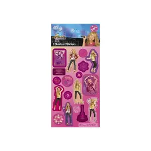 Hannah Montana Party Sticker (Pack of 6) Pink (One Size)