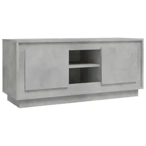 Berkfield TV Cabinet Concrete Grey 102x35x45 cm Engineered Wood