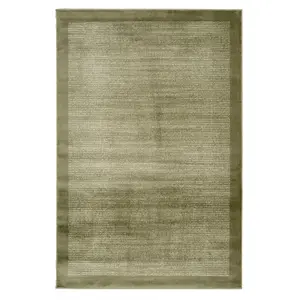 Moss Green Minimalist Bedroom Living Area Rug 190x280cm