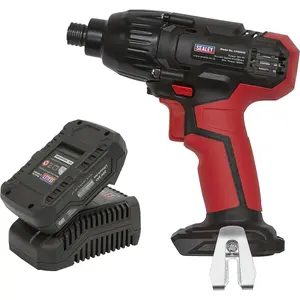 20V Cordless Impact Driver & 1x Li-Ion Battery - 1/4" Hex Drive Powerful Light