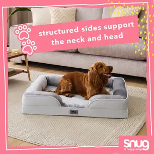 Snug Orthopaedic Support Pet Bed 58 cm H x 72 cm W x 16.5 cm D / Medium