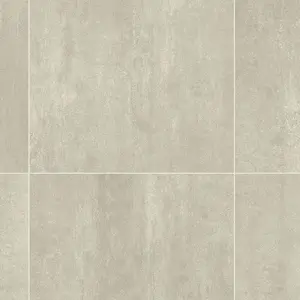 Beige Modern Tile Effect Anti-Slip Vinyl Flooring for Home, Shops, Offices, 3.8mm Thick Vinyl Sheet-4m(13'1") X 3m(9'9")-12m²