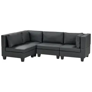 Corner Sofa UNSTAD Black Right Hand