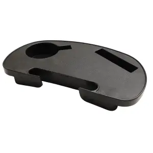 Black Plastic Cupholder Side Tray for Garden Gravity Chairs