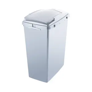 Plastic Manual Lift Rubbish Bin - 40L (Set of 3) Eco Grey