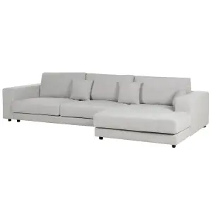 Corner Sofa LOFOTEN Light Grey Fabric Left Hand