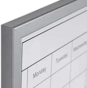 KAV Dry Wipe Weekly Planning Board with Pen - Aliminuim Frame Whiteboard for Wall Magnetic Surface Calendar 400x600 MM(Silver)