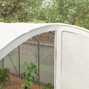 Outsunny 4 x 3 x 2m Polytunnel Greenhouse with Door, UV-resistant PE Cover