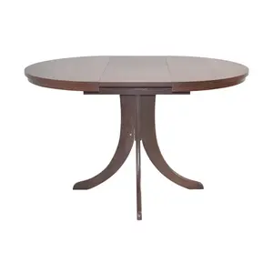 Stephan Extendable Round Solid Wood Base Dining Table Walnut