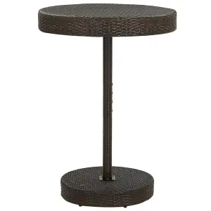 Berkfield Garden Table Brown 75.5x106 cm Poly Rattan