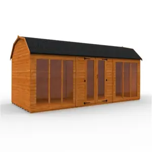 20ft x 8ft (5950mm x 2350mm) Horsforth Shiplap Barn Summerhouse with 6 Full Pane Windows (12mm Tongue and Groove Floor and Roof)