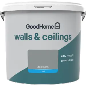 GoodHome Walls & ceilings Delaware Matt Emulsion paint, 5L