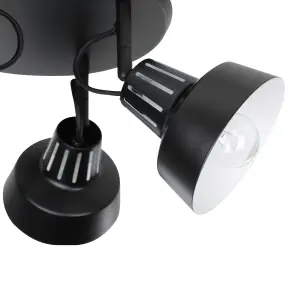 Modern Matt Black 4 Light Spotlight