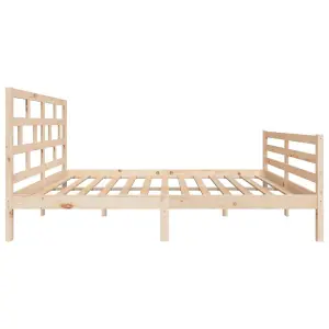 Berkfield Bed Frame Solid Wood Pine 140x200 cm