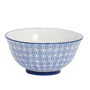 Nicola Spring - Hand-Printed Cereal Bowl - 16cm - Navy