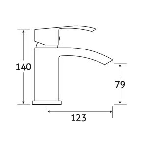 Stark Polished Chrome Deck-mounted Basin Mono Mixer Tap