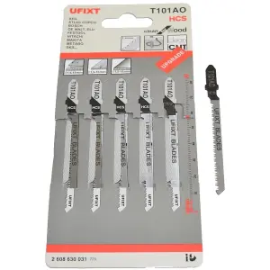 Jigsaw Blades T101AO For High Speed Wood Cutting High Carbon Steel HCS 5 Pack by Ufixt